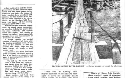 A Swing Bridge Is Built Circa 1918 – Newspaper Article By Rene Harding