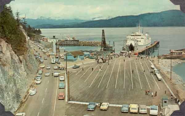 BC Ferries Queen Of Prince Rupert Docked At Kelsey Bay Circa 1970s