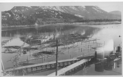 Kelsey Bay Log Dump In The Early Days